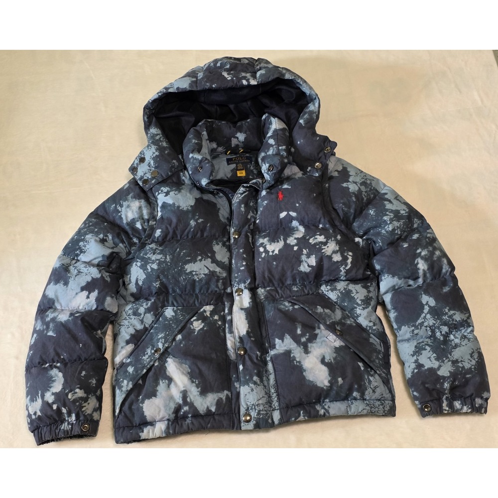 Polo Ralph Lauren Kids Size Large 14-16 Duck Down Tie Dye Convertible Jacket